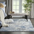 thumbnail image 1 of Nourison Rustic Textures Abstract Grey/Blue 3'11" x 5'11" Area Rug, (4x6), 1 of 8