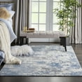 thumbnail image 1 of Nourison Rustic Textures Abstract Grey/Blue 5'3" x 7'3" Area Rug, (5x7), 1 of 8