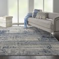 thumbnail image 1 of Nourison Rustic Textures Abstract Ivory/Blue 9'3" x 12'9" Area Rug, (9x13), 1 of 8