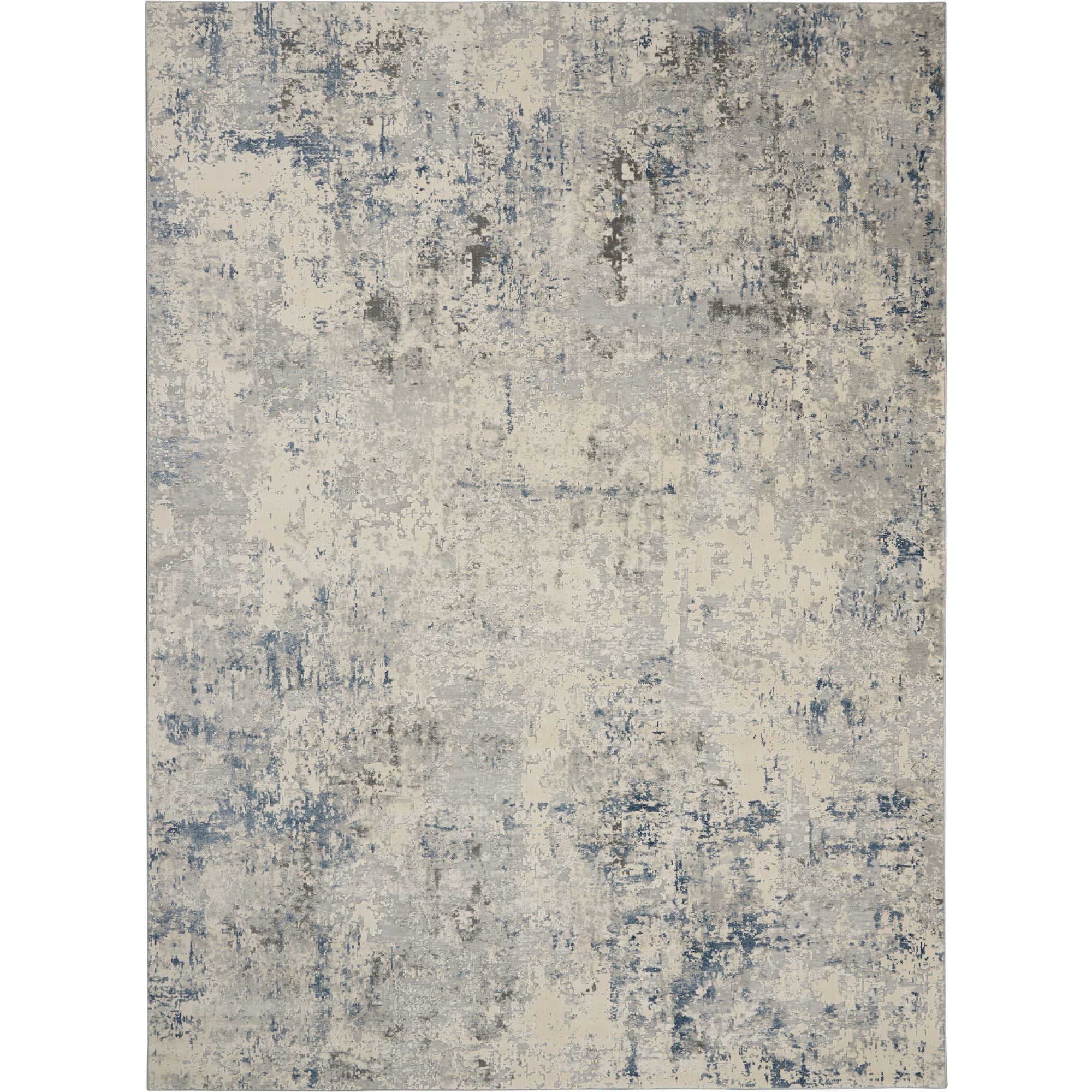 Nourison Rustic Textures Modern Indoor Area Rug Ivory/Grey/Blue 7'10" x 10'6"