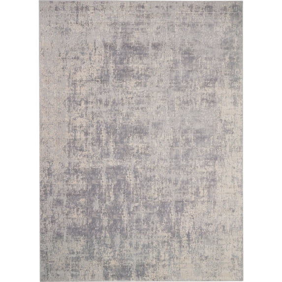 Nourison Rustic Textures Abstract Indoor Area Rug Ivory/Silver 7'10" x 10'6"