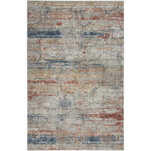 Nourison Rustic Textures RUS11 Indoor only Area Rug - Multicolor 5'3" x 7'3"