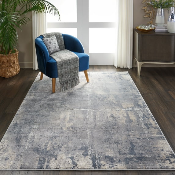 Nourison Rustic Textures Rustic Grey/Beige 6' x 9' Area Rug, (6x9)