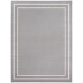 thumbnail image 1 of Nourison  Sandy Indoor / Outdoor Solid Area Rug Grey/Ivory 9' x 12' 9' x 12' Grey Rectangle, 1 of 5