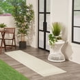 thumbnail image 1 of Nourison  Sandy Indoor / Outdoor Solid Area Rug Ivory/Gold 10' Runner 10' Runner Blue Runner, 1 of 5