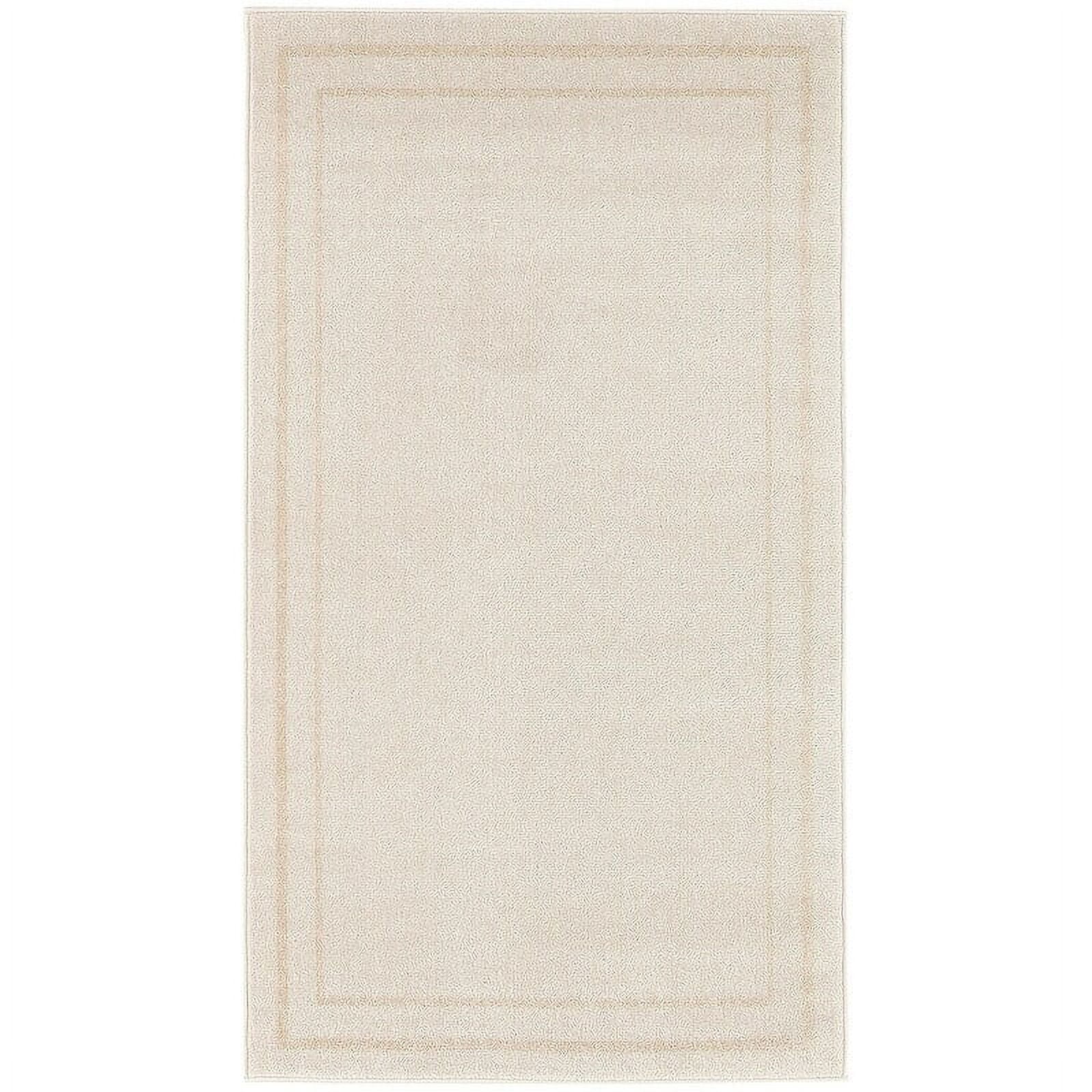 Ivory Gold Synthetic Easy Care Indoor/Outdoor Area Rug