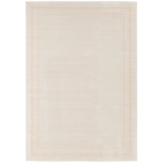 Nourison Sandy Indoor / Outdoor Solid Area Rug Ivory/Gold 5' x 7' 5' x 8' Blue Rectangle