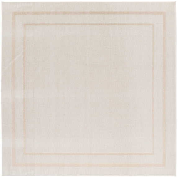 Nourison Sandy Indoor / Outdoor Solid Area Rug Ivory/Gold 7' Square 8' Square Blue Square