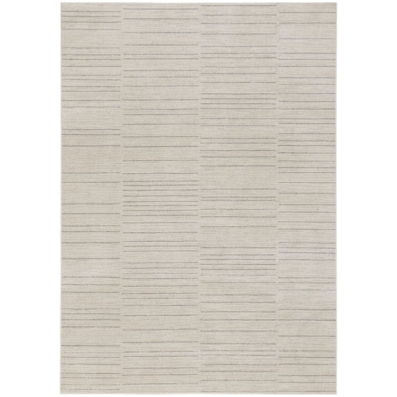 Nourison Santa Cruz Contemporary Textured Indoor Rug Ivory Grey 5'3" x 7'3"