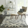 thumbnail image 1 of Nourison Scandinavian Shag Contemporary Grey/Ivory 4' x 6' Area Rug, (4x6), 1 of 9