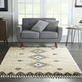 thumbnail image 1 of Nourison Scandinavian Shag Shag Ivory/Blue 4' x 6' Area Rug, (4x6), 1 of 9