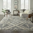 thumbnail image 1 of Nourison Scandinavian Shag Tribal Grey/Ivory Area Rug, 1 of 9
