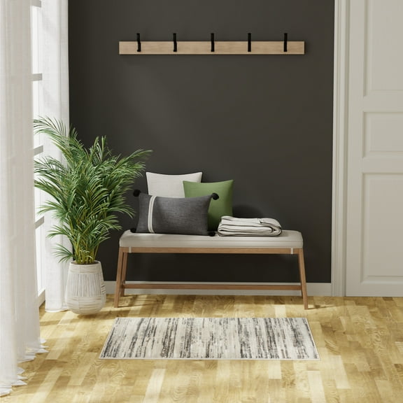 Nourison Serenity Home 2'2" x 3'9" Ivory Beige Modern Indoor Rug