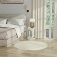 thumbnail image 1 of Nourison Serenity Home 4' x Round Ivory Cream Modern Indoor Rug, 1 of 8