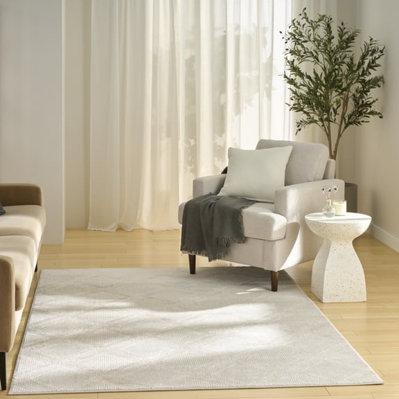 Nourison Serenity Home 6' x 9' Ivory Modern Indoor Rug