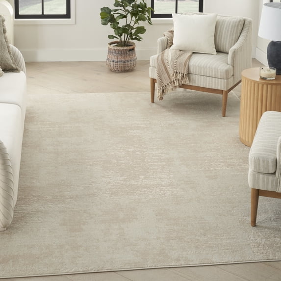 Nourison Serenity Home Abstract Ivory 7'10" x 9'10" Area Rug (8x10)