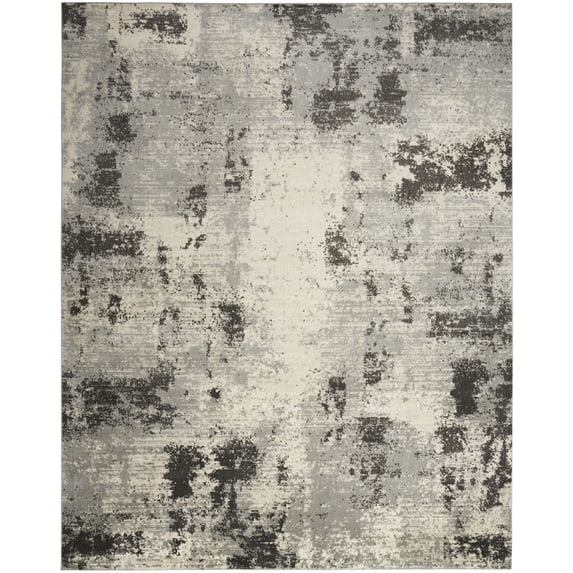 Nourison Serenity Home Abstract Indoor Area Rug Ivory Grey 7'10" x 9'10"