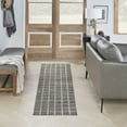 thumbnail image 1 of Nourison Serenity Home Geometric Grey Ivory 2'2" x 7'6 Area Rug (2x8), 1 of 8