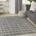 thumbnail image 1 of Nourison Serenity Home Geometric Grey Ivory 3'11" x 5'11" Area Rug (4x6), 1 of 8