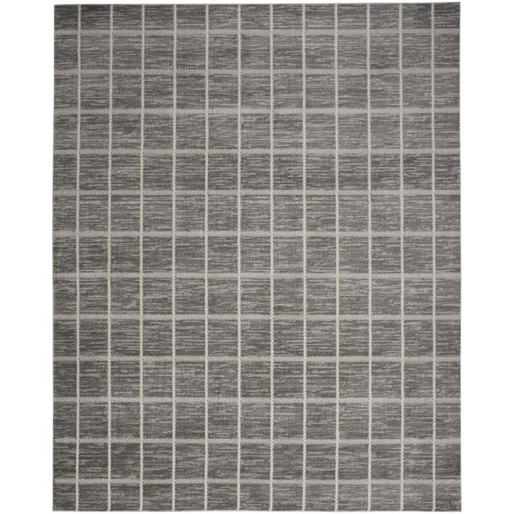 Nourison Serenity Home Contemporary Indoor Area Rug Grey Ivory 9'x12'
