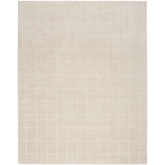 Nourison Serenity Home Contemporary Indoor Area Rug Ivory Cream 7'10" x 9'10"