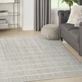 thumbnail image 1 of Nourison Serenity Home Geometric Light Grey 3'11" x 5'11" Area Rug (4x6), 1 of 8
