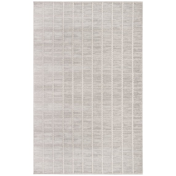 Nourison Serenity Home Contemporary Indoor Area Rug Light Grey 3'11" x 5'11"