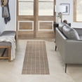 thumbnail image 1 of Nourison Serenity Home Geometric Mocha Ivory 2'2" x 7'6 Area Rug (2x8), 1 of 8