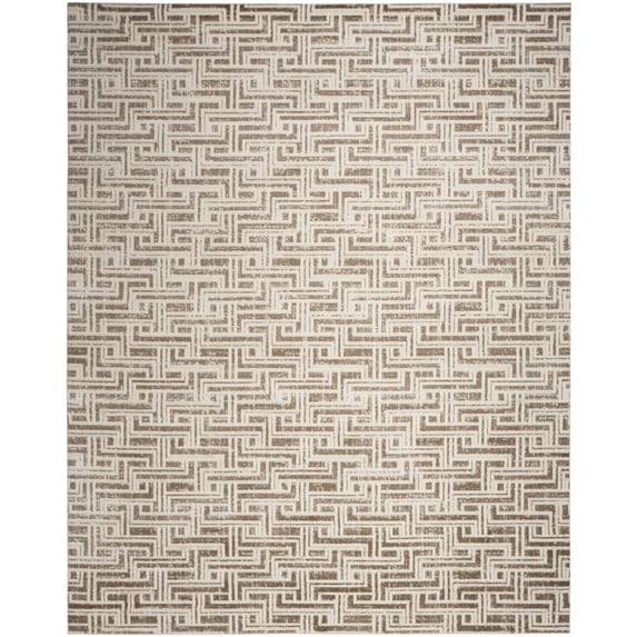 Nourison Serenity Home Modern Indoor Area Rug Mocha Ivory 5'3" x 7'3"