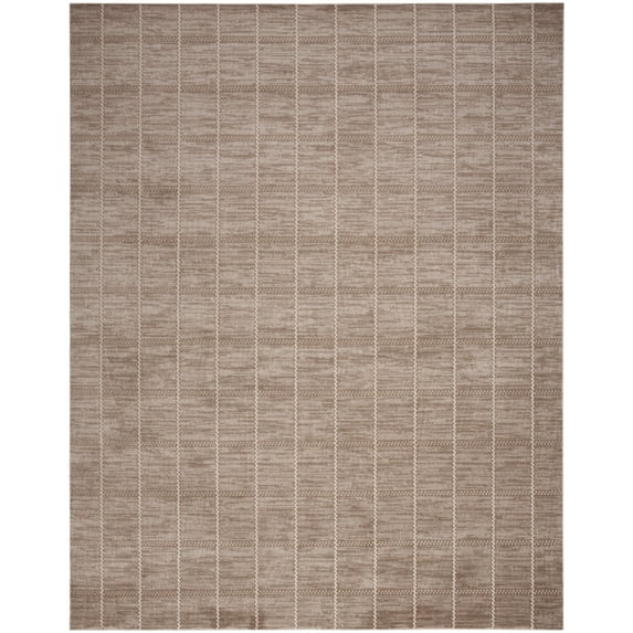 Nourison Serenity Home Contemporary Indoor Area Rug Mocha Ivory 7'10" x 9'10"