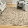 thumbnail image 1 of Nourison Serenity Home Geometric Mocha Ivory 9' x 12' Area Rug (9x12), 1 of 8