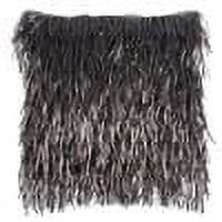 Nourison Shag Metallic Ribbon Shag Pewter 20" x 20" Throw Pillow