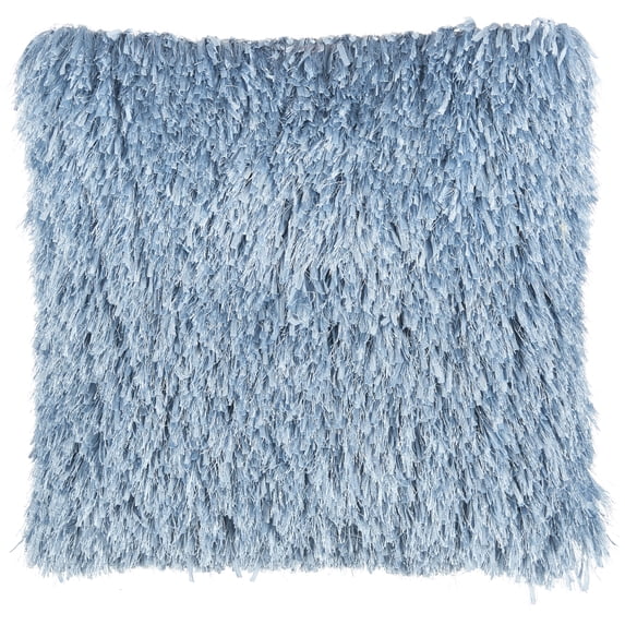 Nourison Shag Soft Ribbon Shag Ocean 20" x 20" Throw Pillow