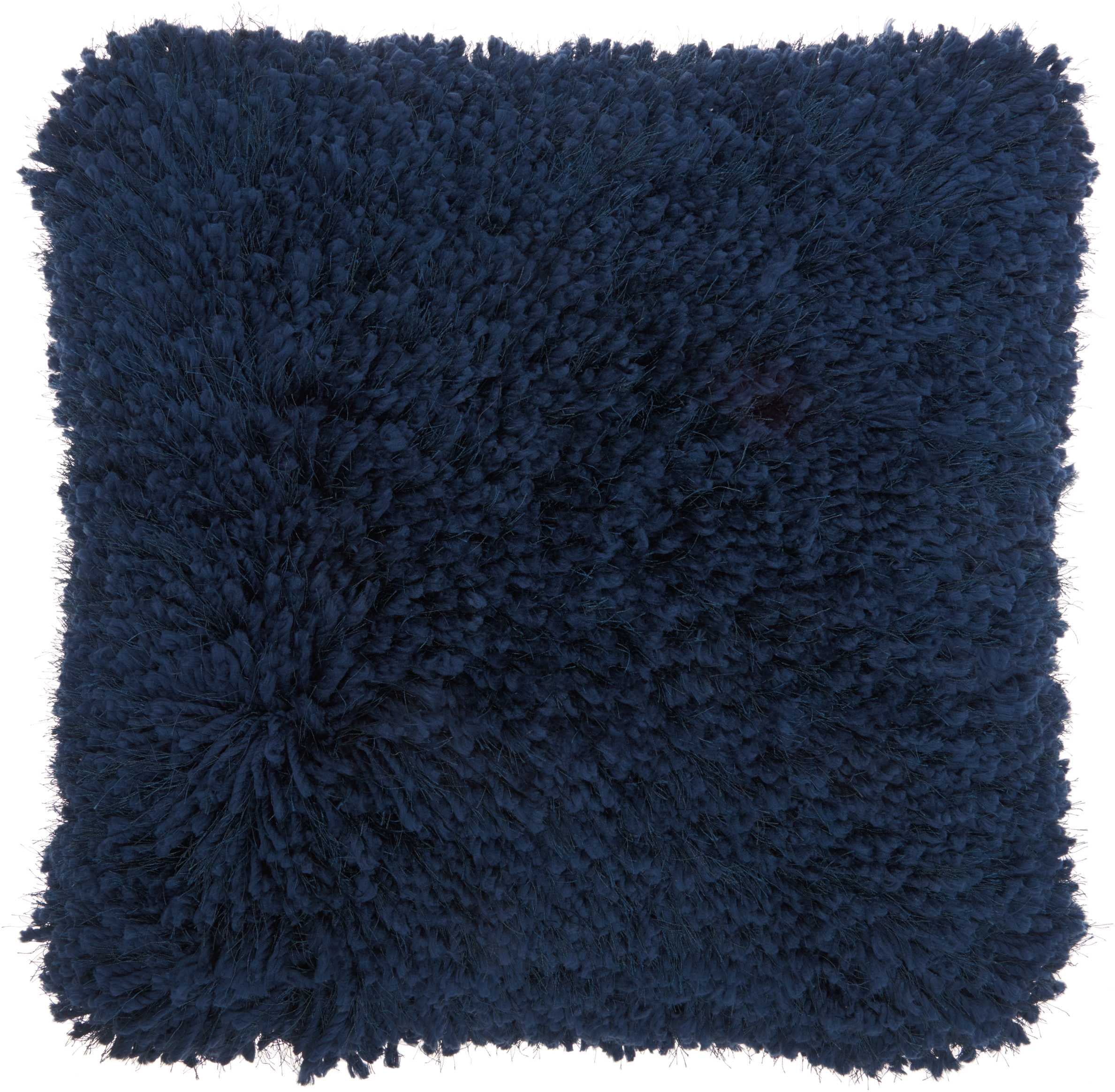 Lively Navy Square Kids Shag Throw Pillow Set, 20" x 20"