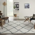 thumbnail image 1 of Nourison Shangri-La Modern Trellis Ivory/Light Grey 8' x 10' Area Rug, (8' x 10'), 1 of 9