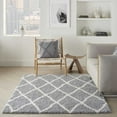 thumbnail image 1 of Nourison Shangri-La Modern Trellis Light Grey/Ivory 5' x 7' Area Rug, (5' x 7'), 1 of 10