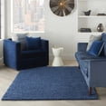 thumbnail image 1 of Nourison Shangri-La Solid Shag Navy 5' x 7' Area Rug, (5' x 7'), 1 of 10