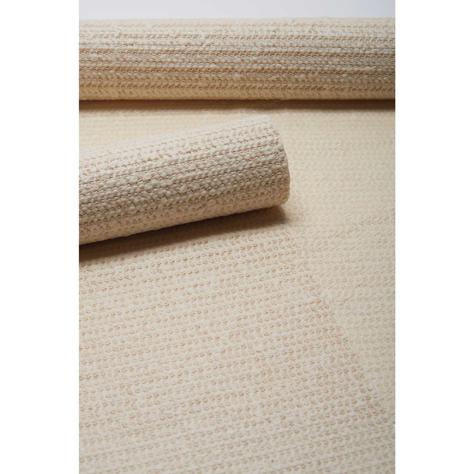 Ultra-Thick Ivory Polyester Rug Pad with Superior Grip, 3'4" x 5'