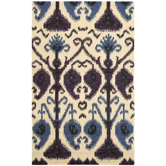 Nourison Siam Beige Area Rug SIA02 5'6"X7'5"