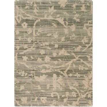 Nourison  Silk Elements Area Rug 2'3" x 3' Contains Latex 3' x 5' Accent, Indoor Entryway, Kitchen, Bathroom Beige