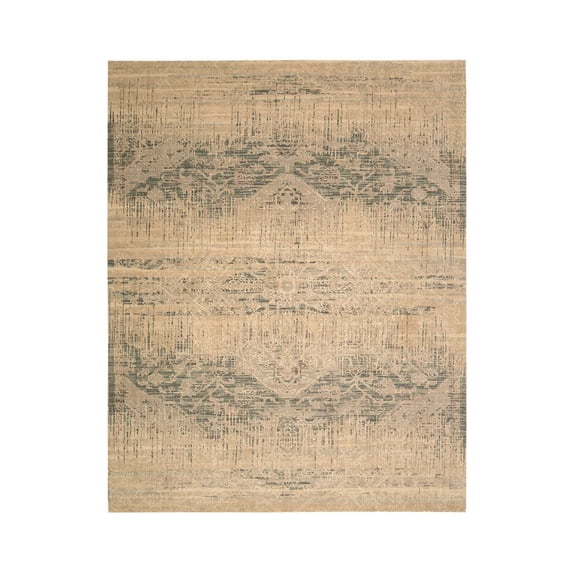Nourison Silk Elements Beige Area Rug SKE27 7'9" x 9'9"