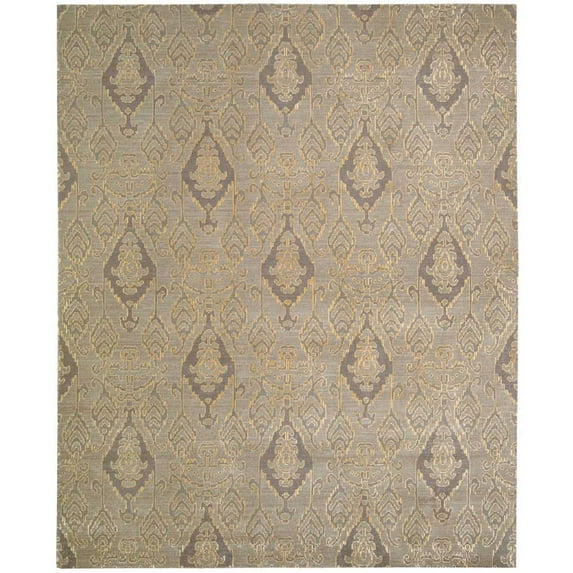 Nourison Silk Infusion Area Rug Grey 7'9" x 9'9" Latex Free 8' x 10' Indoor Living Room, Bedroom, Dining Room Grey