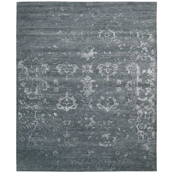 Nourison Silk Shadows Blue Stone Area Rug Blue Stone 7'9" x 9'9"