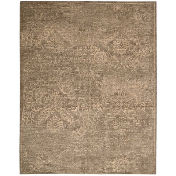 Nourison  Silken Allure Area Rug Beige 2' 3" x 3' 2' x 3' Indoor Living Room,Bedroom,Dining Room Beige Rectangle