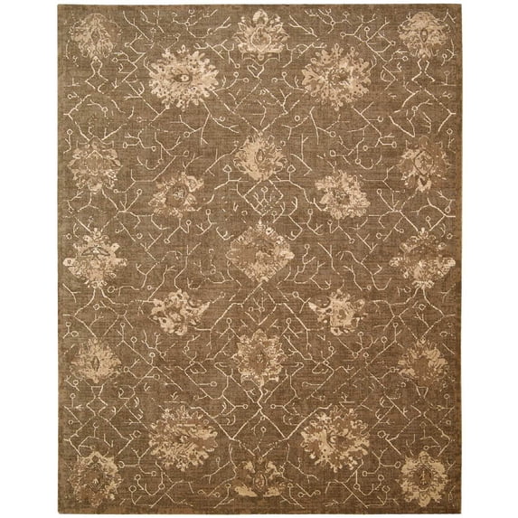 Nourison Silken Allure Area Rug, Chocolate, 7'9" x 9'9"