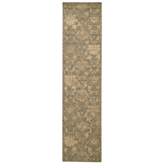 Nourison Silken Allure Area Rug-Color:Moss,Shape:Runner,Size:2'5" x 10'