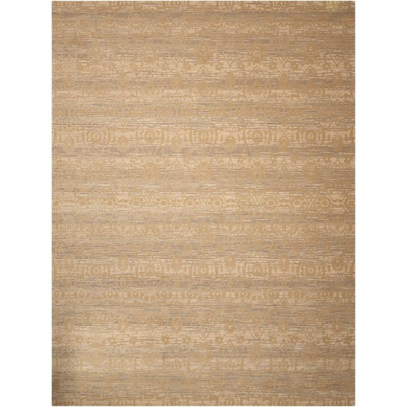 Nourison Silken Allure Sand Area Rug SLK23 5'6" x 8'