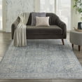 thumbnail image 1 of Nourison Silken Weave Floral Blue/Ivory 5'3" x 7'9" Area Rug, (5x8), 1 of 8