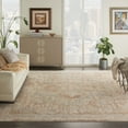 thumbnail image 1 of Nourison Silken Weave Floral Grey/Brick 8'10" x 11'10" Area Rug, (9x12), 1 of 8