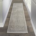 thumbnail image 1 of Nourison Silken Weave Floral Ivory Beige 2'2" x 7'6" Area Rug, (2x8), 1 of 7